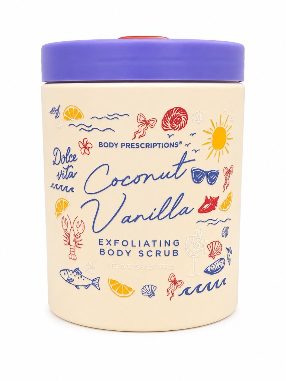 Body Prescriptions Coconut Vanilla Exfoliating Body Scrub 23.6 oz